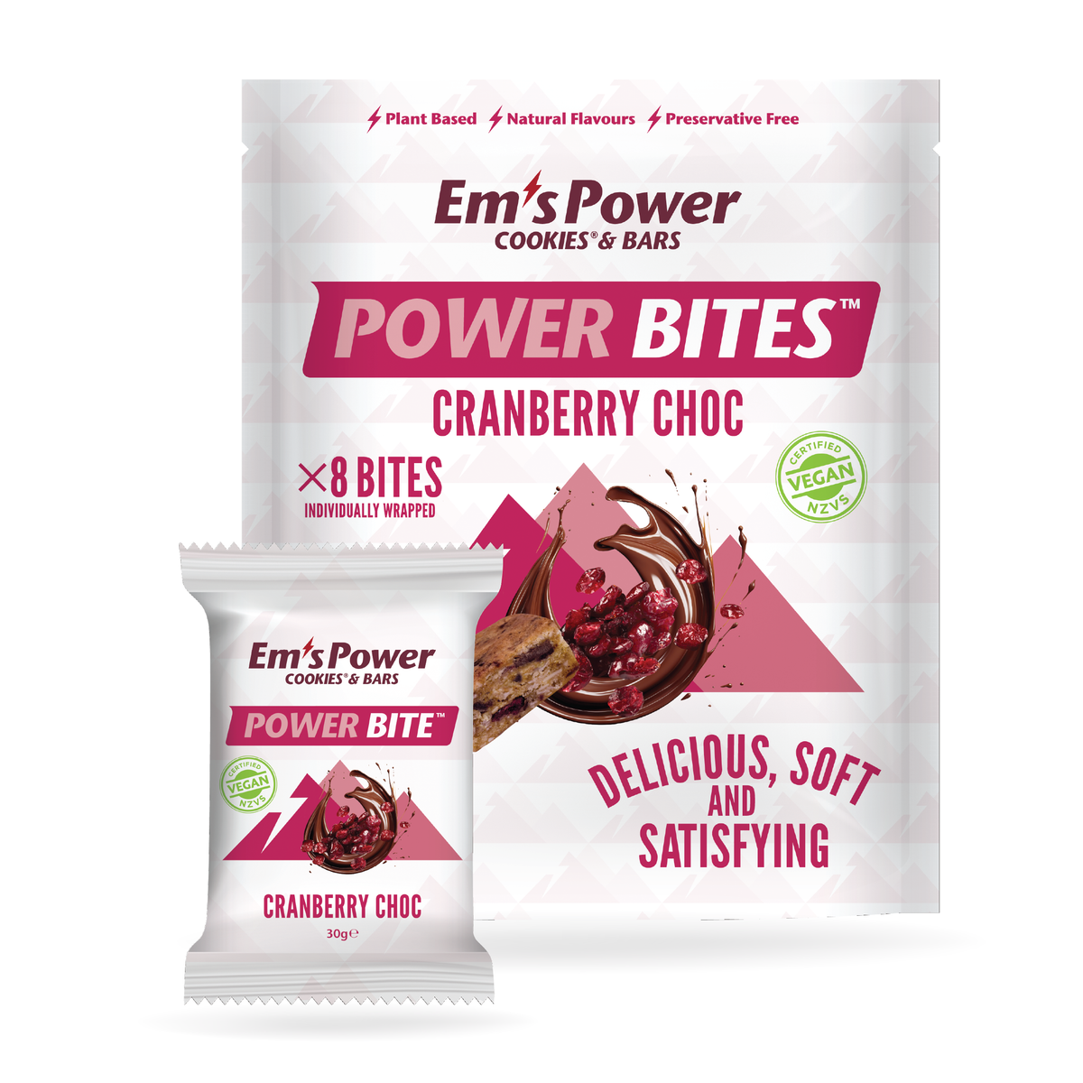 Cranberry Choc Em's Power Bites 8 Pack – Munchtime