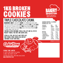 1kg Triple Chocolate Chunk Broken Cookies - Bakery Imperfections