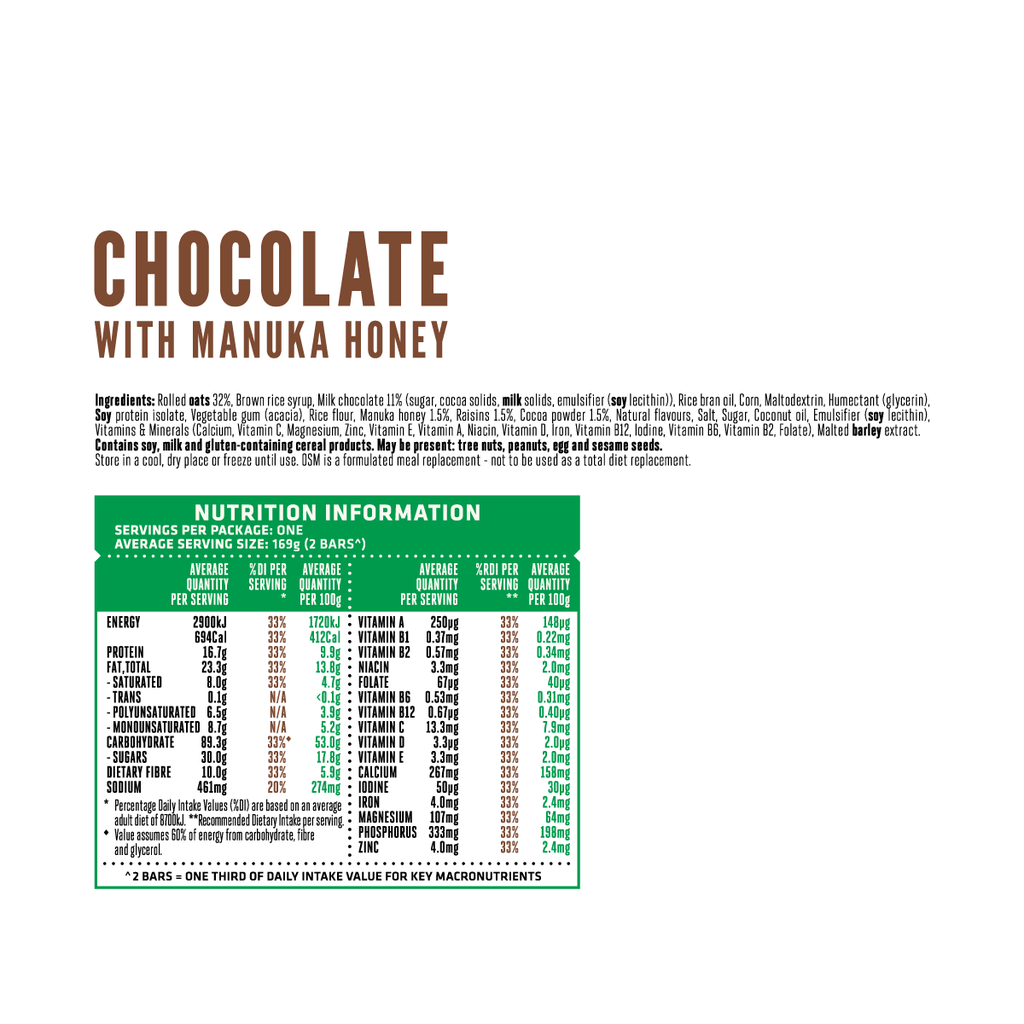 Chocolate with Manuka Honey OSM Twin Pack