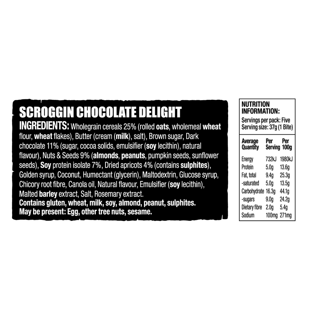 Scroggin Chocolate Delight Bumper Trail 5 Bite Pack