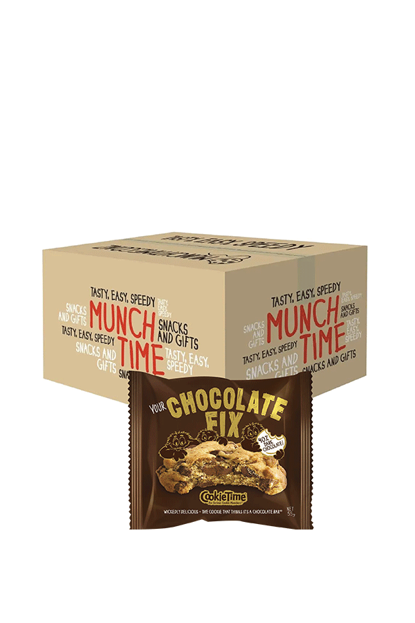 Corporate – Full Carton (126 Units) Of Chocolate Fix Cookie Time Cookies