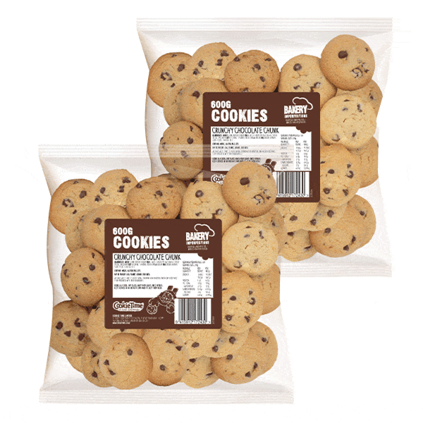 600g Crunchy Chocolate Chunk Cookies Double Deal - Bakery Imperfections