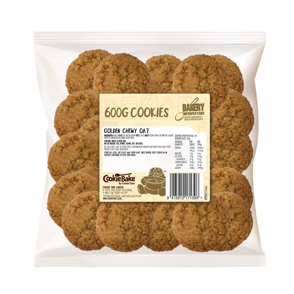 600g Golden Chewy Oat Cookies - Bakery Imperfections