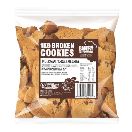 [2CBRCP] 1kg Original Chocolate Chunk Broken Cookies - Bakery Imperfections