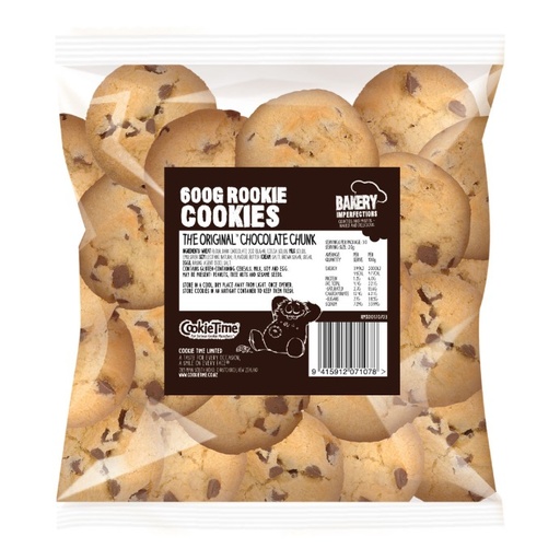 [2CRCCP] 600g Original Chocolate Chunk Rookie Cookies - Bakery Imperfections