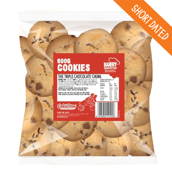 [2CRTCP] 600g Triple Chocolate Chunk Rookie Cookies - Bakery Imperfections