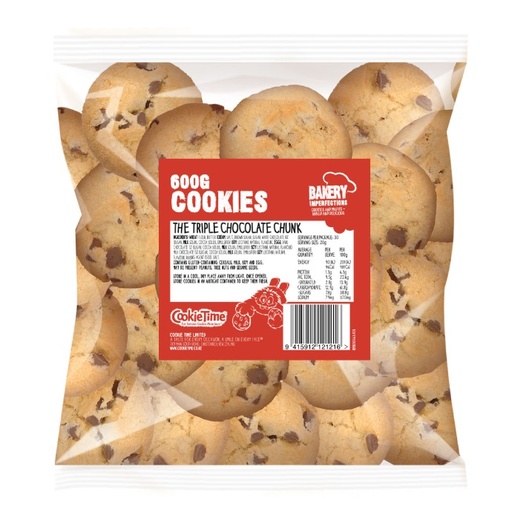 [2CRTCP] 600g Triple Chocolate Chunk Rookie Cookies - Bakery Imperfections