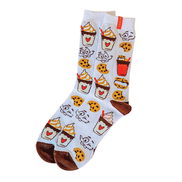 [FREAKSOCKAD] Cookie Muncher Freakshake Socks - Larger Size